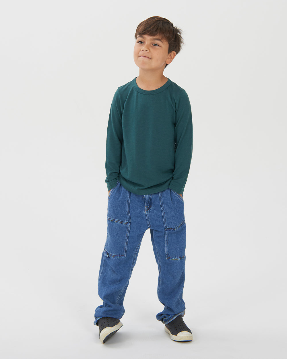 Merino Long Sleeve Tee - Mediterranean